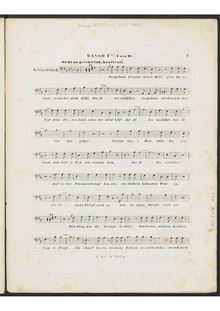 Partition Basso 1mo chœur II, Schlachtlied, D.912 (Op.151), Battle Song
