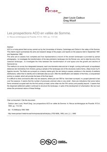 Les prospections ACO en vallée de Somme.  - article ; n°1 ; vol.3, pg 113-120