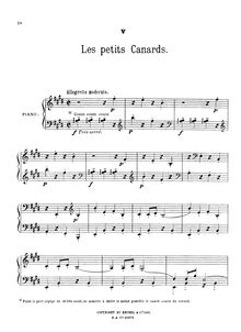 Partition V  Les petits canards, Scènes mignonnes pour piano, Dubois, Théodore