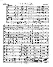 Partition complète, Gott der Weltschöpfer, D.986, C-major, Schubert, Franz