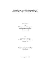 Knowledge-based Optimization of Protein-Ligand-Complex Geometries [Elektronische Ressource] / Andreas Spitzmüller. Betreuer: Gerhard Klebe