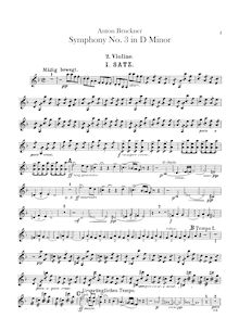 Partition violons II, Symphony No.3 en D minor, Dritte Symphonie