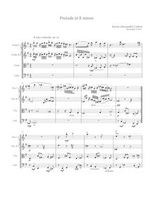 Partition complète, Prelude en E minor, E minor, Cotton, Aaron Alexander