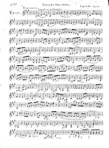 Partition violon 2, corde Trio No.2, Op.12, A major, Lipiński, Karol Józef