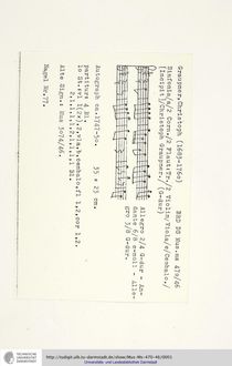 Partition complète et parties, Sinfonia en G major, GWV 602