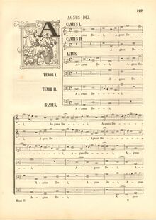 Partition Agnus Dei 1 & 2 (color scan), Missa  Assumpta est Maria 