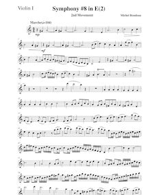 Partition violons I, Symphony No.8, E major, Rondeau, Michel par Michel Rondeau