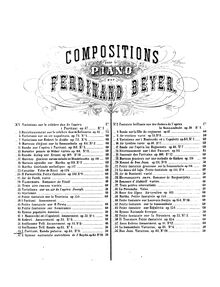 Partition complète, Le premier début, 24 petites récréations instructives pour le piano par Ferdinand Beyer