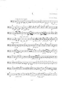 Partition violoncelle, Piano quatuor en A-flat major, A♭ major, Parry, Charles Hubert Hastings