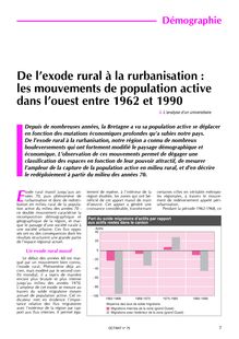 De l exode rural à la rurbanisation : les mouvements de population active (Octant n° 75)