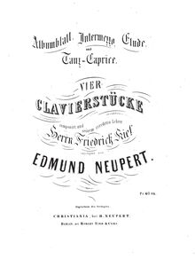 Partition complète, 4 Piano pièces, Neupert, Edmund