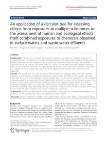 An application of a decision tree for assessing effects from exposures to multiple substances to the assessment of human and ecological effects from combined exposures to chemicals observed in surface waters and waste water effluents