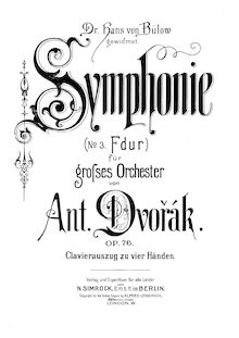 Partition complète, Symphony No.5, Symfonie č.5, F major, Dvořák, Antonín par Antonín Dvořák