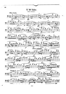 Partition de violoncelle, valses, Chopin, Frédéric