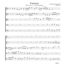 Partition complète (Tr Tr A B B), Fantasia pour 5 violes de gambe, RC 33