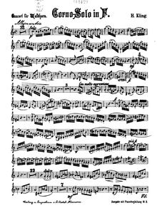 Partition cor , partie, Concerto brillant, Concerto brillant für Waldhorn mit Orchester