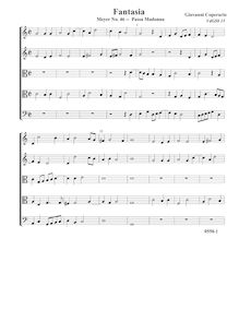 Partition complète (Tr Tr T T B), Fantasia pour 5 violes de gambe, RC 38