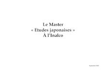 brochure master2010 - Le Master « Etudes japonaises » À l Inalco
