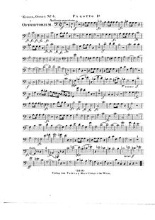 Partition basson 1, Tui sunt coelie et tua est Terra, Offertorium in III. Missa nativitatis