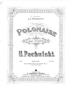 Partition complète, Polonaise, Op.5, Pachulski, Henryk