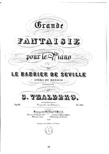 Partition complète, Fantasia on Rossini s  Barber of Seville , Op.63