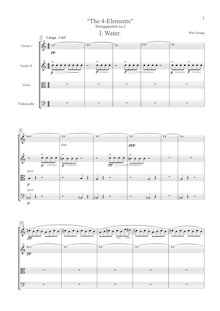 Partition , partie I, corde quatuor No.2, The 4 Elements, Zwaag, Wim