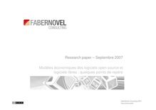 Research paper  Septembre 2007 Modèles économiques des logiciels ...