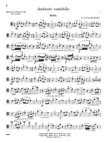 Partition de violoncelle, corde quatuor No.1, D major