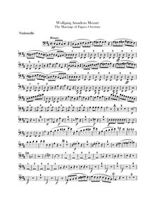 Partition violoncelles, Le nozze di Figaro, The Marriage of Figaro par Wolfgang Amadeus Mozart