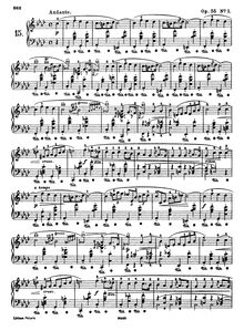 6 pages de Partition complète, Chopin, Frédéric