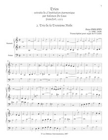 Partition , Trio de la Troisième Mode, Organ Trios, Philips, Peter
