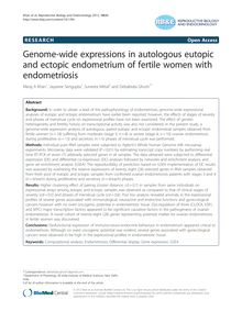 Genome-wide expressions in autologous eutopic and ectopic endometrium of fertile women with endometriosis
