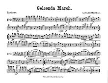Partition baryton (basse Clef, C), Golconda March, A♭ major and D♭ major