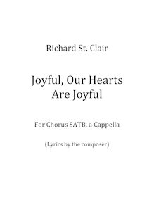 Partition complète, Joyful, Our Hearts Are Joyful, St. Clair, Richard