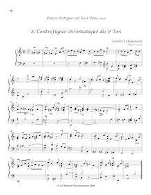 Partition , Contrefugue chromatique du 3e Ton, Pièces d’orgue sur les 8 tons