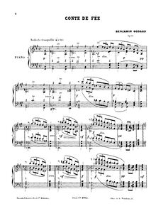 Partition complète, Conte de fée, Op.62, Godard, Benjamin