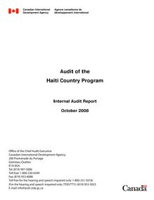 Haiti Country Program Audit EN
