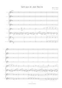 Partition complète, Cantique de Jean Racine, Op.11, Fauré, Gabriel