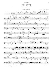Partition violoncelle, Piano quintette No.2, Op.130, Quintet for pianoforte, two violins, viola & violoncello, op. 130