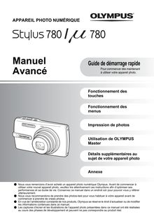 Notice Appareil Photo numériques Olympus  Stylus 780