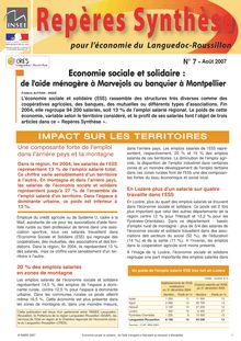 Economie sociale et solidaire : de l'aide ménagère à Marvejols au banquier à Montpellier