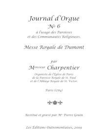 Partition , Kyrie. À 4 parties, Journal d’Orgue No 6 à l’usage des Paroisses et des Communautés Religieuses. Messe Royale de Dumont