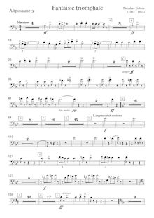 Partition Alto Trombone (basse Clef), Fantaisie triomphale, Dubois, Théodore