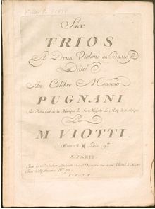 Partition violoncelle [incomplete], 6 corde Trios, WIII 1-6 (Op.2)