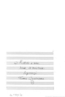 Partition Tome 4, Motets, Legrenzi, Giovanni