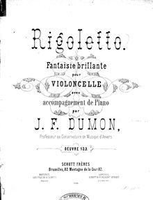 Partition de piano, Rigoletto Fantaisie Brillante, Op.123