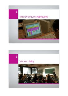 Présentation - Mathématiques Appliquées Vincent Jalby!!!