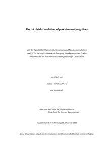 Electric field stimulation of precision-cut lung slices [Elektronische Ressource] / Marco Schlepütz