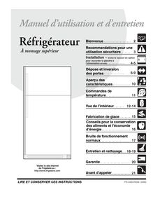Notice Réfrigérateur Frigidaire  FRT18HS6AQA