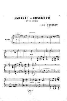 Partition Andante - Piano 2  (orchestre), Piano Concerto, Op.13
